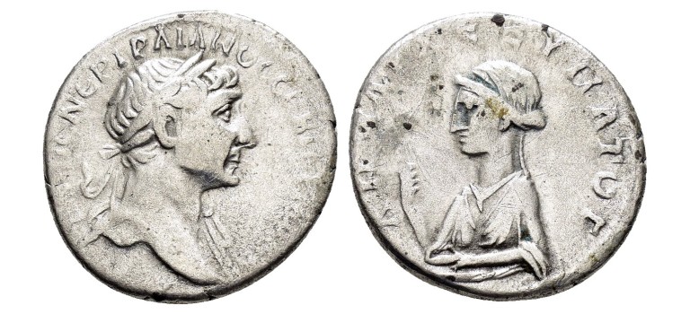 Trajanus - drachme Artemis (AU2305)