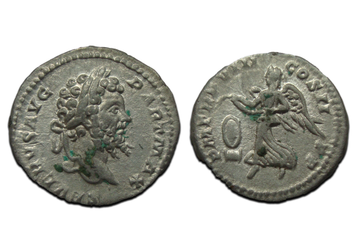 Septimius Severus - Victoria denarius (AU23123)