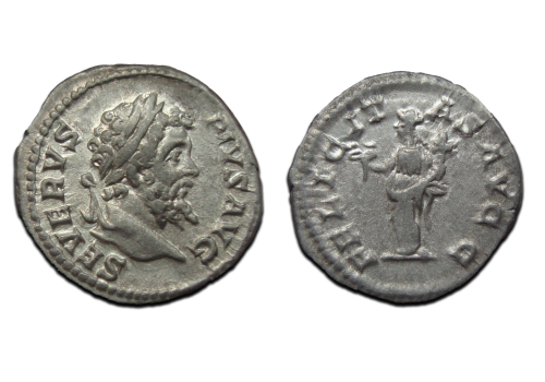 Septimius Severus - Felicitas denarius (AU23127)