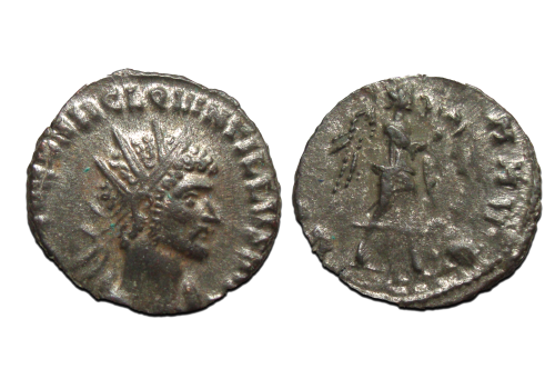 Quintillus - zeldzame keizer VICTORIA verzilverd (AU2362)