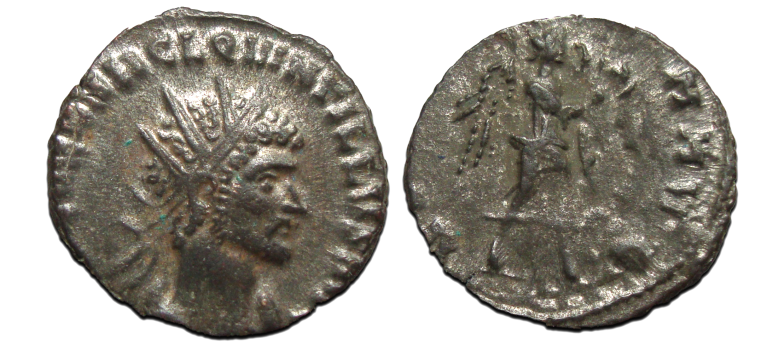 Quintillus - zeldzame keizer VICTORIA verzilverd (AU2362)