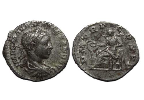 Severus Alexander - denarius SALUS eerste regeringsjaar  (D23101)