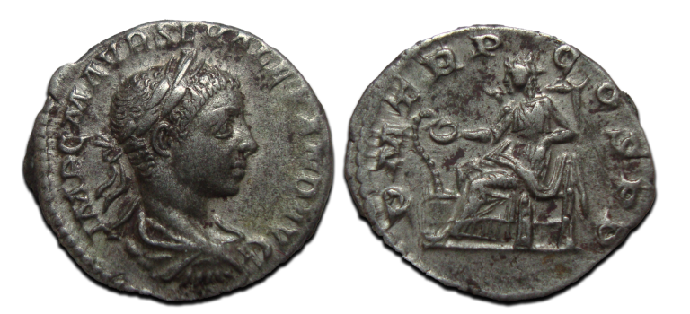 Severus Alexander - denarius SALUS eerste regeringsjaar  (D23101)