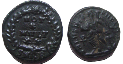 2  romeinse munten: Arcadius en Valentinianus II  (D23108)