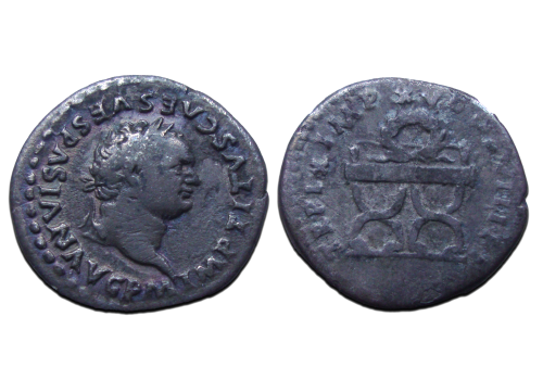 Titus - denarius Curule chair (D2318)