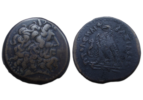 Ptolemy IV Æ DRACHM heavy coin 75 gms! (D2322)