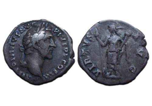Antoninus Pius - VIRTVS AVG denarius (D2336) Antoninus Pius - VIRTVS AVG denarius (D2336)