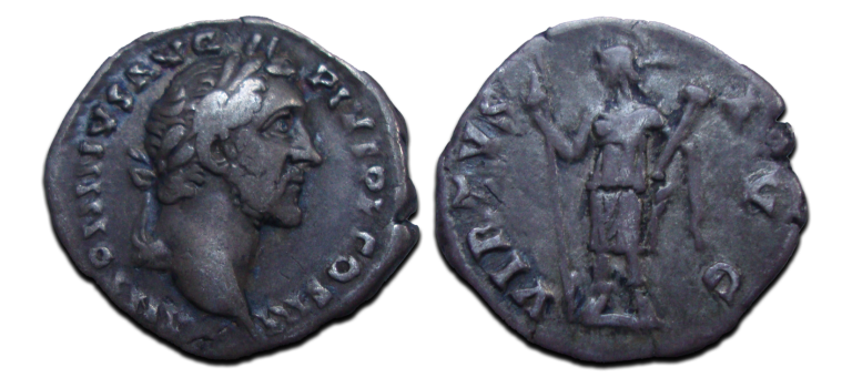 Antoninus Pius - VIRTVS  AVG denarius (D2336)
