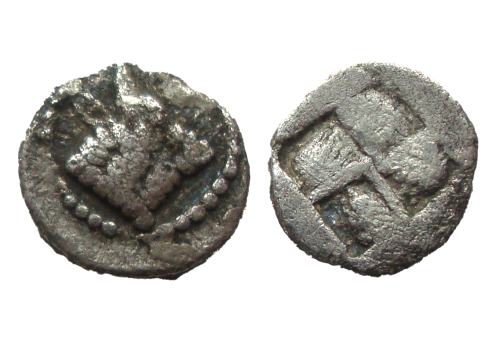 Griekse munten - Akanthos stier! 500-470 V Chr.  (D2339)