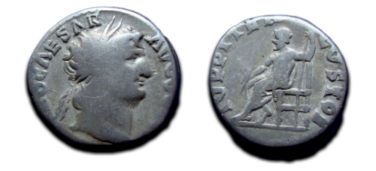 Nero - denarius Jupiter zeldzaam R! (F1934)