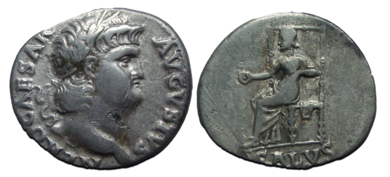 Nero - denarius salus zeldzaam! (F2353)