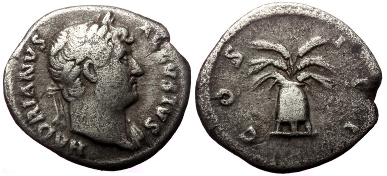 Hadrianus  - denarius Modius (F2370)