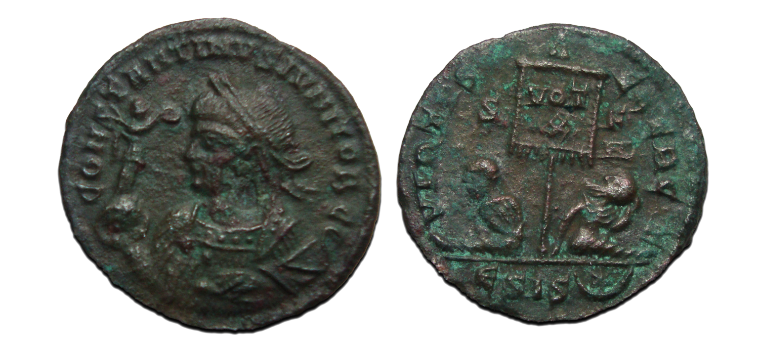 Constantinus II - VIRTVS zeldzame buste! (F2389) - VIRTUS siscia ...