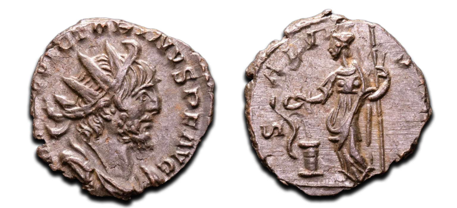 Victorinus Victorinus - SALVS prachtig! (F24106) - Salvs altar | RomanCoinShop.com