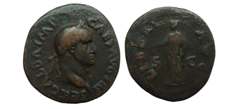 Galba - Dupondius Libertas VERLOSSING VAN NERO zeldzaam (O2289) Galba - Dupondius Libertas VERLOSSING VAN NERO zeldzaam (O2289)