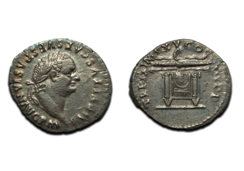 Titus - denarius draped throne (JA2122)