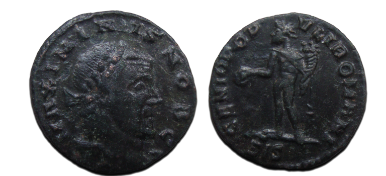 Maximinus II - zeldzame kwartfollis (JA2409) Maximinus II - zeldzame kwartfollis (JA2409)