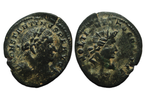 Constantine - reverse portrait of Sol, rare! (JA23101)