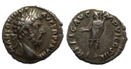 Marcus Aurelius - denarius Mercurius! zeldzame afbeelding en het Regenwonder! (JA2336)