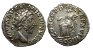 Marcus Aurelius- denarius Concordia vroege munt! (JA2356)