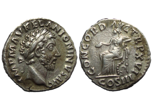 Marcus Aurelius - CONCORDIA early coin!  (JA2356)