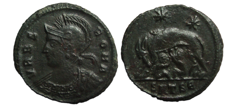 Constantinopolis - Remus en Romulus en Wolvin thessalonica zeldzaam! (JA2360)