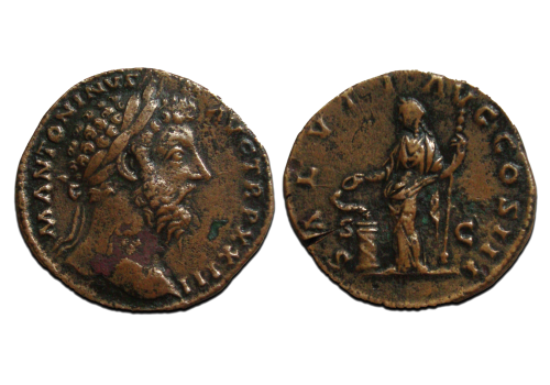 Marcus Aurelius - Sestertius SALUS (JA2361)