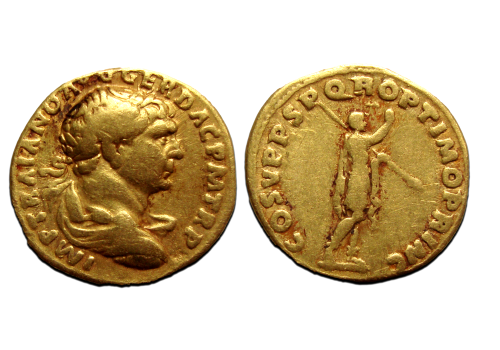 Trajanus - Gouden Aureus! (JA2367)