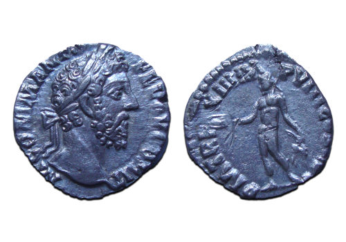Commodus - denarius offerende Genius schaars (N2154)