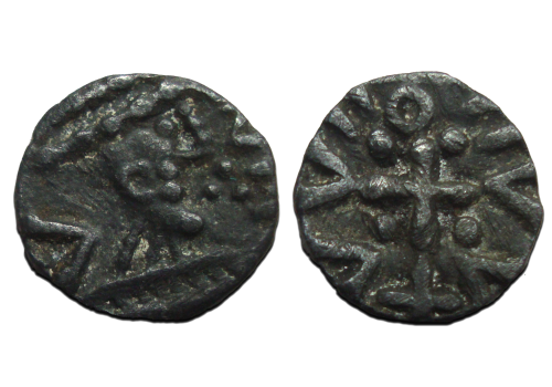 Zilveren Sceatta, de oudste Nederlandse munt geslagen onder Radboud, Friese terpvondst! (JA2426)