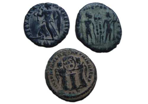 3  keizers, Valens, Constantinus II, Constantijn de Grote! (JA2442)