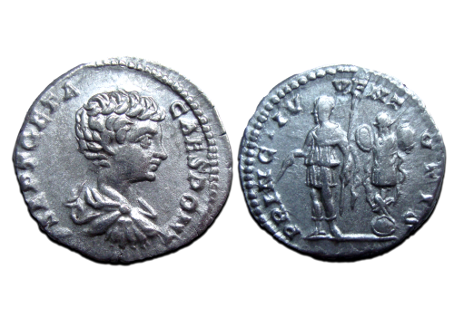 Geta - denarius de prins van de jeugd (JA2455)