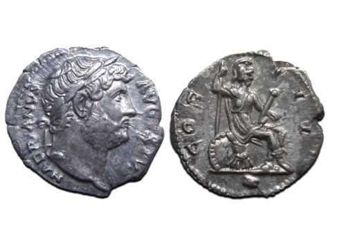 Hadrianus  - denarius Roma COS III (JA2461)