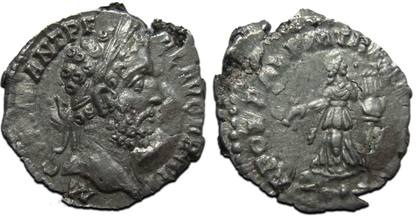 Commodus denarius Apollo schaars! (JA2484) - Apollo denarius ...