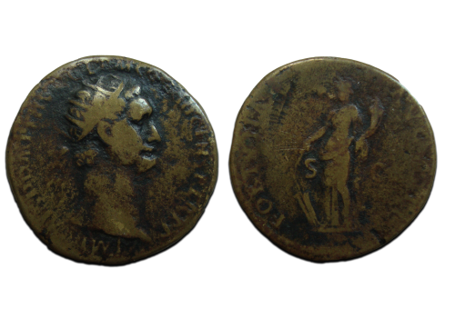 Domitianus- Dupondius FORTUNA  (JUL2340)