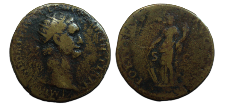 Domitianus- FORTUNA Dupondius  (JUL2340)