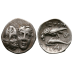 GRIEKSE MUNTEN - drachme twee mannenhoofden 4e eeuw v. Chr. (JUL2353)