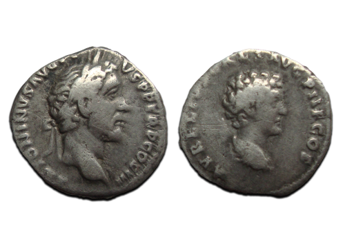 Antoninus Pius - denarius Keerzijde MARCUS AURELIUS dynastische uitgave (JUN23107) Antoninus Pius - denarius Keerzijde MARCUS AURELIUS dynastische uitgave (JUN23107)