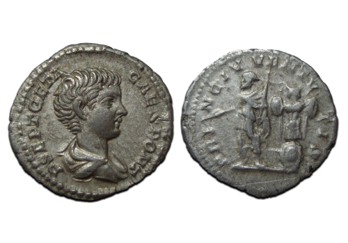 Geta - denarius de prins van de jeugd (JUN23119)