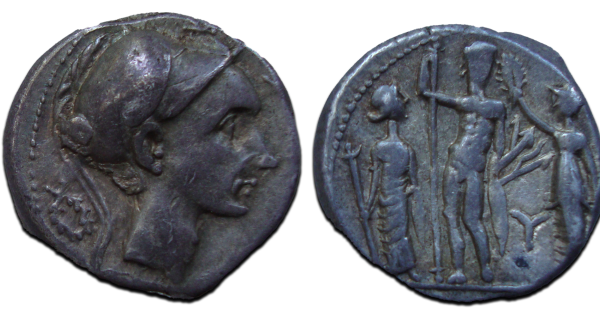 Roman republic - denarius Blasio 112 BC (JUN23132) - denarius Blasio ...