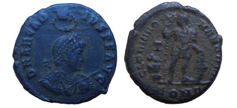 Arcadius - Gloria Romanorvm hand of god AE2 (JUN2273) Arcadius - Gloria Romanorvm hand of god AE2 (JUN2273)