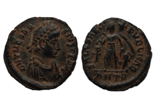 Theodosius I - Victoria met gevangene prachtig!  (JUN2396)