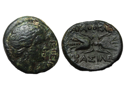Griekse munten - Sicilie Syracuse Artemis 318-289 v. Christus! (JUN2397)