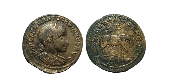 Gordianus III - Lupa Romana, grote munt 35 mm! (JA23106)