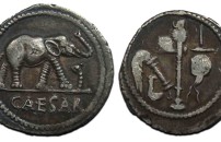 Julius Caesar - denarius OLIFANT gezocht! (O2347)