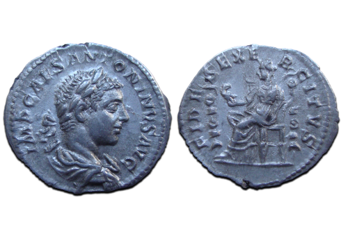Elagabalus - FIDES EXERCITVS denarius  (MA2307)