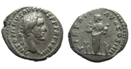 Antoninus Pius - denarius Pietas keerzijde Faustina met kinderen! (MA23104)