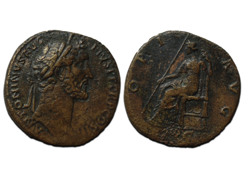Antoninus Pius - Sestertius OPI scarce (MA2353)