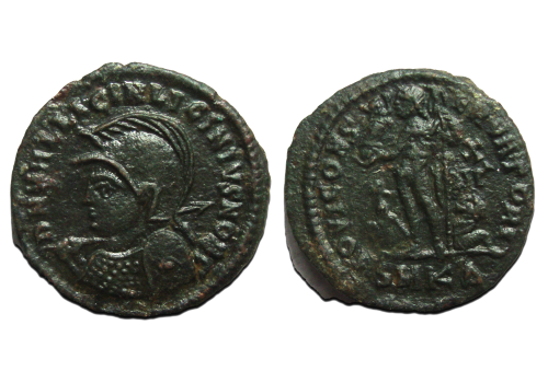 Licinius II - caesar met helm, schild en speer!  (MA2397)