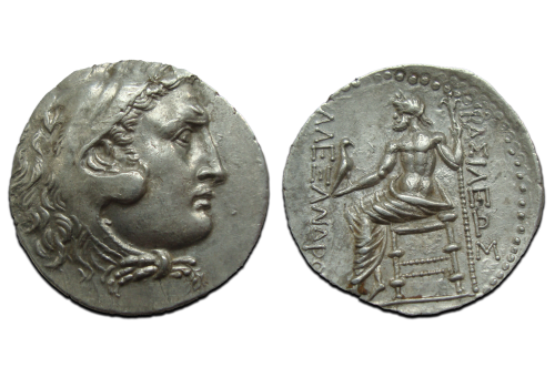Alexander de Grote - zilveren tetradrachme van Alexander de Grote prachtig! (MA24112)